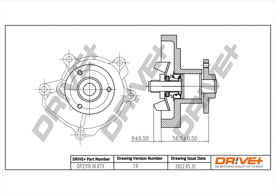 Pompe à eau, refroidissement du moteur Dr!ve+ DP2310.10.073