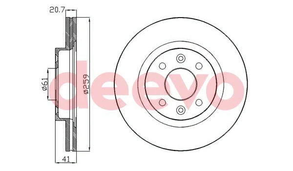 Disque de frein DEEVO BD26060