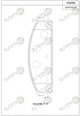 Kit de plaquettes de frein, frein à disque ASIMCO KD6568