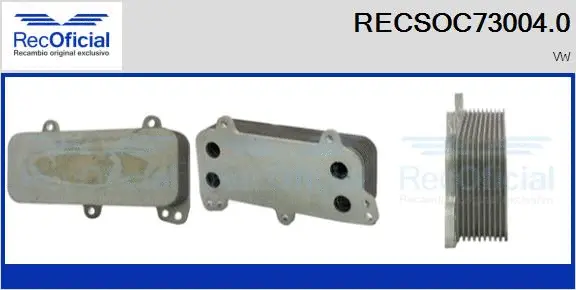 Radiateur d'huile RECOFICIAL RECSOC73004.0