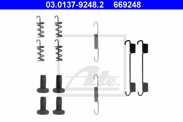 Kit d'accessoires, mâchoires de frein de stationnement ATE-APAC 03.0137-9248.2
