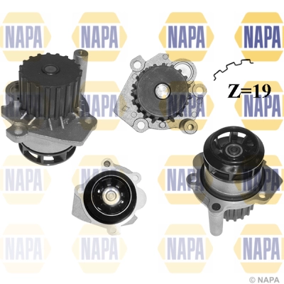 Pompe à eau, refroidissement du moteur NAPA NWP1061