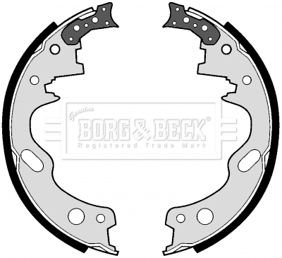 Jeu de mâchoires de frein BORG & BECK BBS6186
