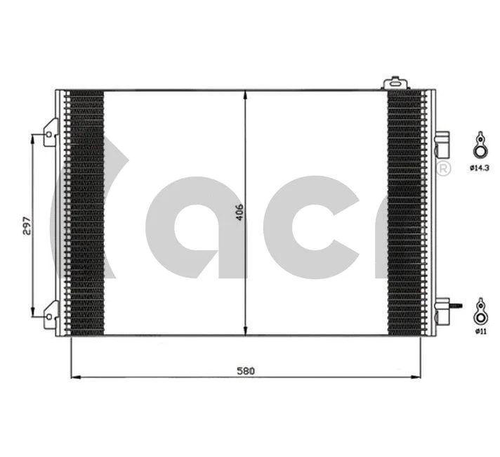 Condenseur, climatisation ACR 300592
