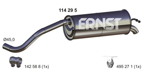 Silencieux arrière ERNST 114295