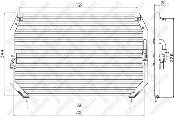 Condenseur, climatisation STELLOX 10-45014-SX