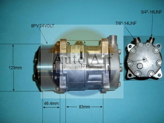 Compresseur, climatisation AUTO AIR GLOUCESTER 14-4762