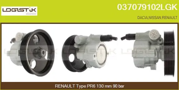 Pompe hydraulique, direction LGK 037079102LGK