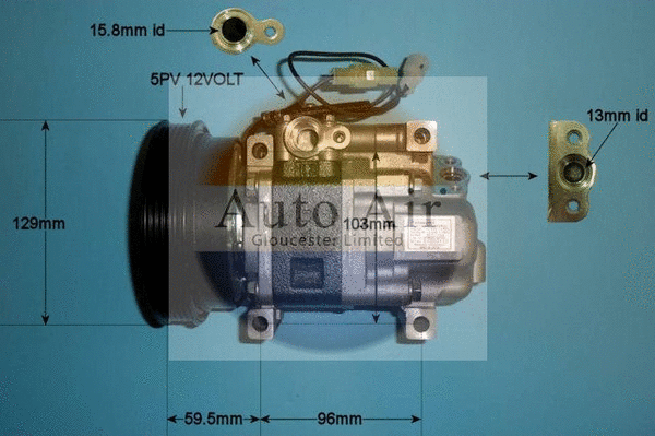 Compresseur, climatisation AUTO AIR GLOUCESTER 14-0030