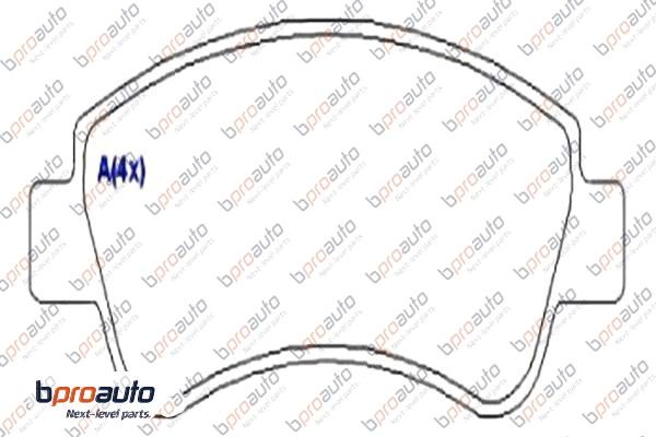 Kit de plaquettes de frein, frein à disque BPROAUTO 1BP30891AA