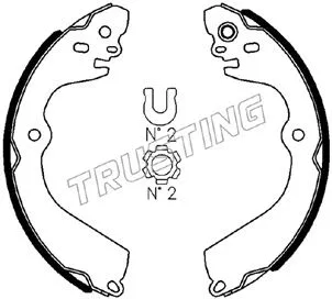Jeu de mâchoires de frein TRUSTING 067.205