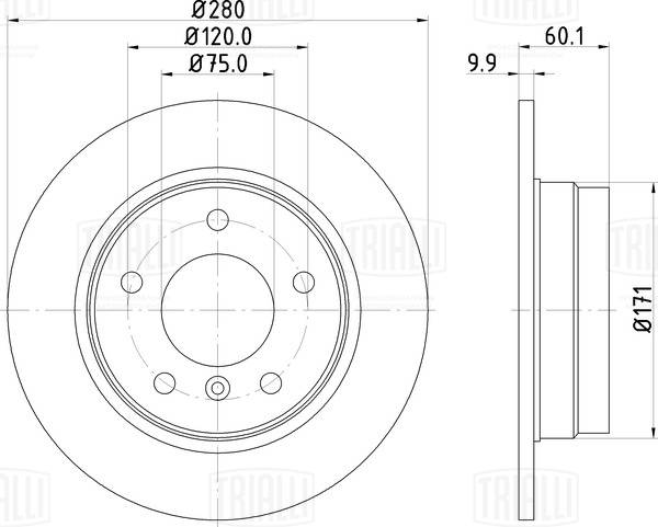Disque de frein TRIALLI DF 270058