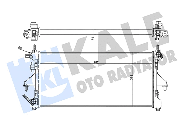 Radiateur, refroidissement du moteur KALE OTO RADYATÖR 356455
