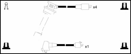 Kit de câbles d'allumage LEMARK HOES1121