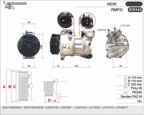 Compresseur, climatisation AHE 970143