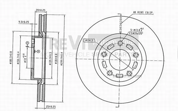 Disque de frein TREVI AUTOMOTIVE BD1185