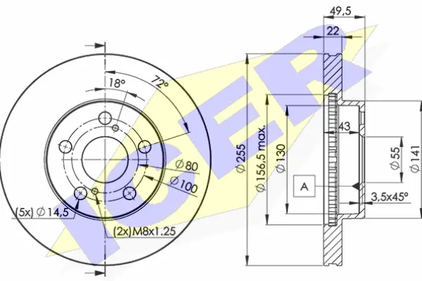 Disque de frein ICER 78BD4413-2