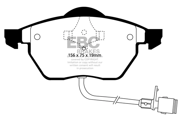 Kit de plaquettes de frein, frein à disque EBC Brakes DP3836C
