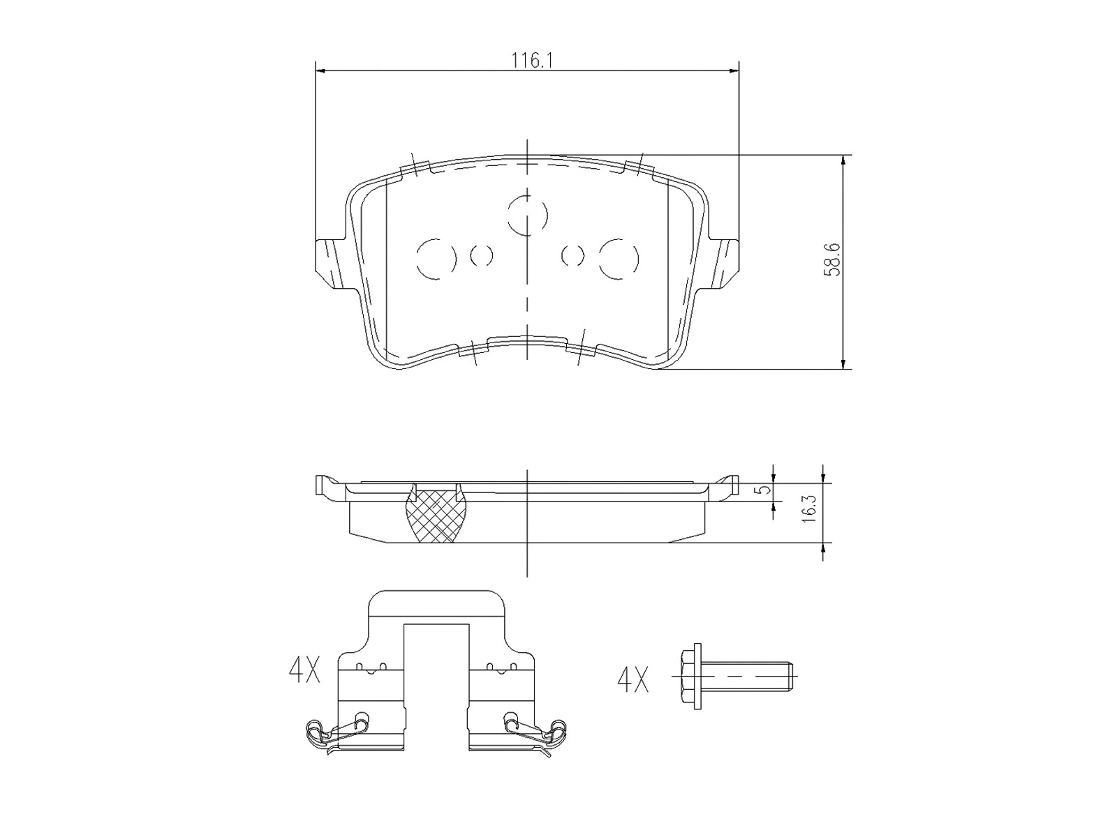 Kit de plaquettes de frein, frein à disque A.Z. Meisterteile AZMT-44-022-1326