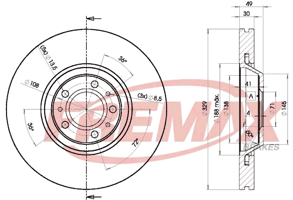 Disque de frein FREMAX BD-4608