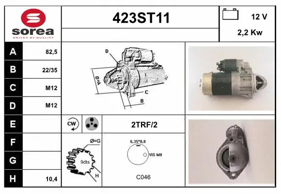 Démarreur STARTCAR 423ST11
