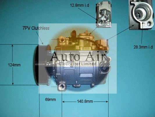 Compresseur, climatisation AUTO AIR GLOUCESTER 14-7006