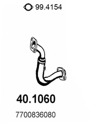 Tuyau d'échappement ASSO 40.1060