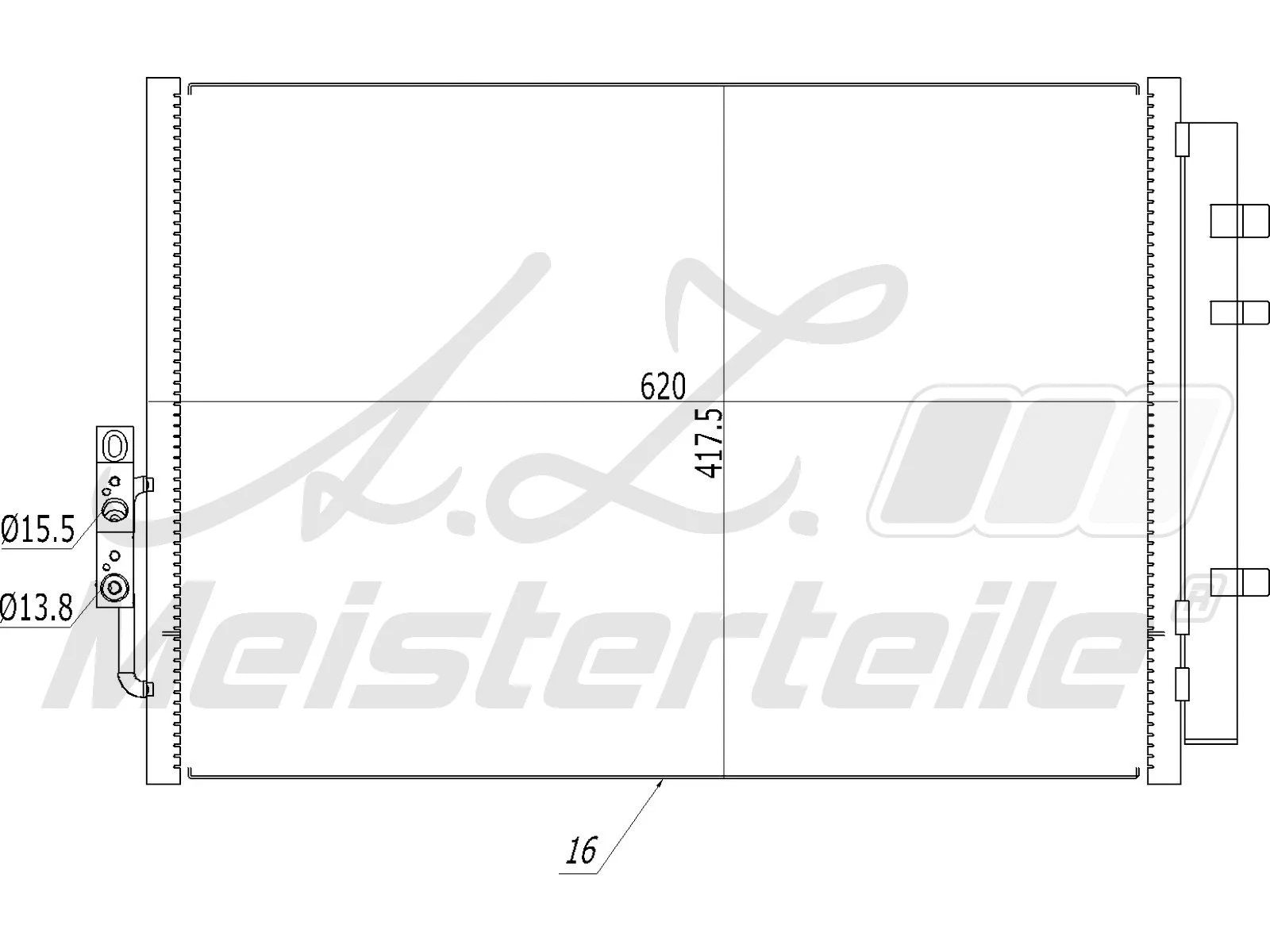 Condenseur, climatisation A.Z. Meisterteile AZMT-45-030-1483