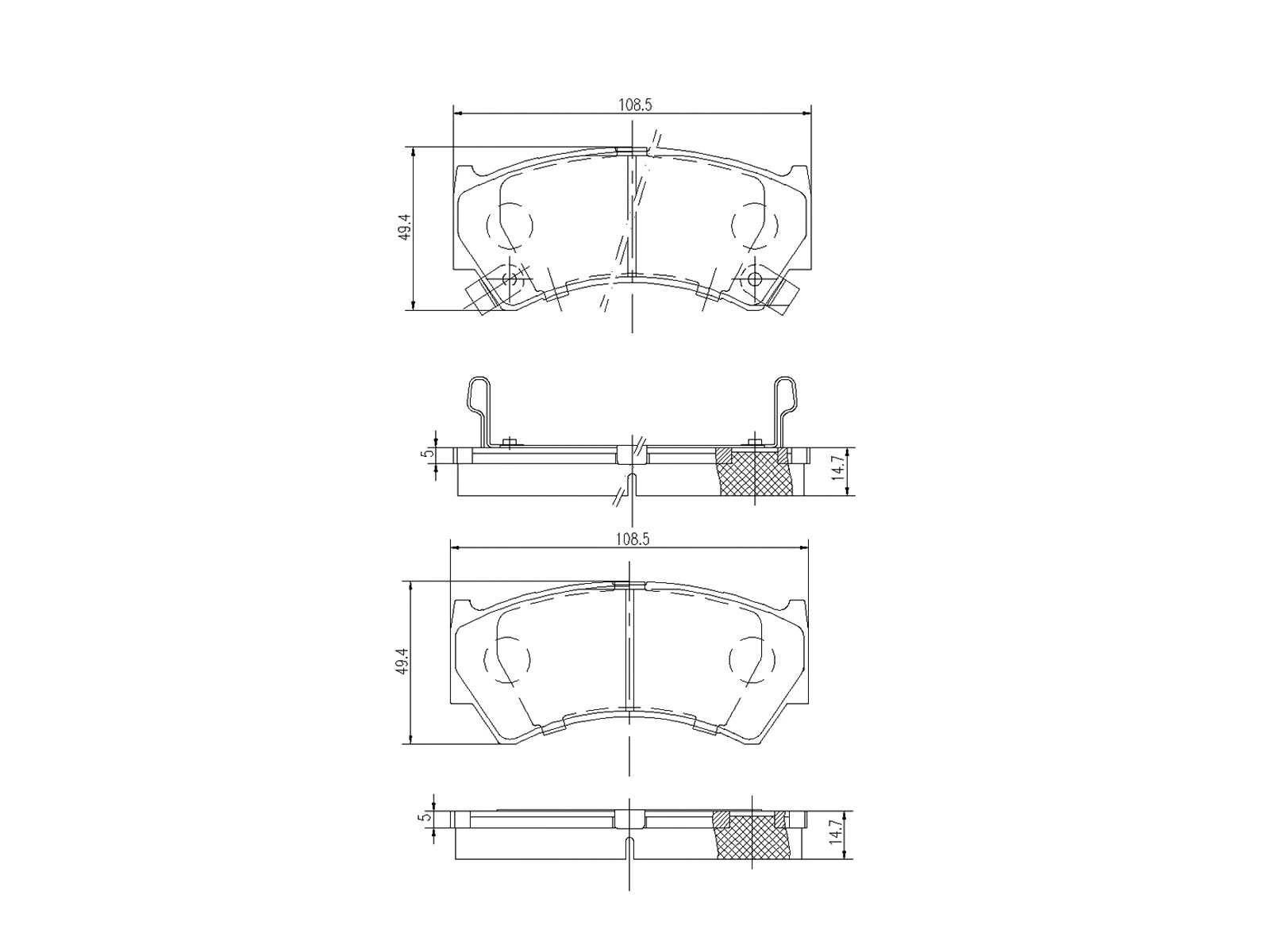 Kit de plaquettes de frein, frein à disque A.Z. Meisterteile AZMT-44-022-1146