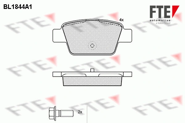 Kit de plaquettes de frein, frein à disque FTE 9010423