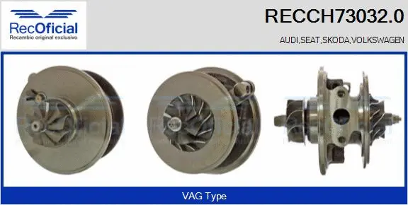 Groupe carter, turbocompresseur RECOFICIAL RECCH73032.0
