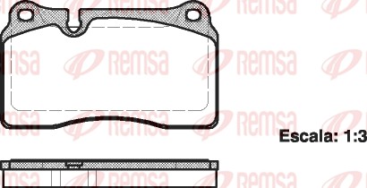 Kit de plaquettes de frein, frein à disque REMSA 1200.00