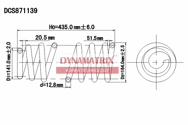 Ressort de suspension DYNAMATRIX DCS871139