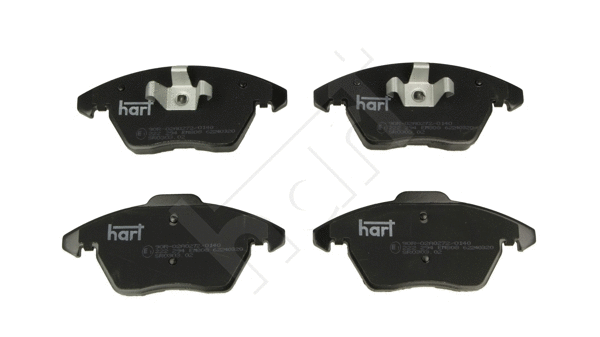 Kit de plaquettes de frein, frein à disque HART 222 294
