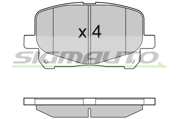 Kit de plaquettes de frein, frein à disque SIGMAUTO SPB049