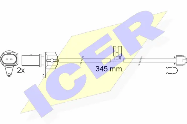 Contact d'avertissement, usure des plaquettes de frein ICER 610544 E C