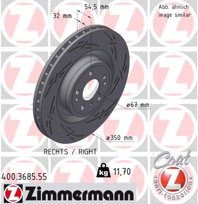 Disque de frein ZIMMERMANN 400.3685.55