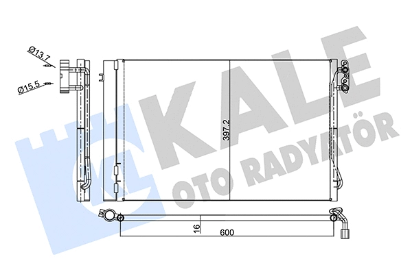 Condenseur, climatisation KALE OTO RADYATÖR 376600