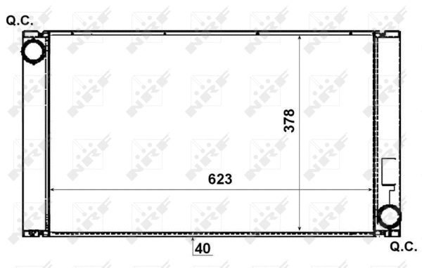 Radiateur, refroidissement du moteur NRF 53731