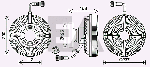 Roue du souffleur, refroidissement du moteur EACLIMA 35C76D06