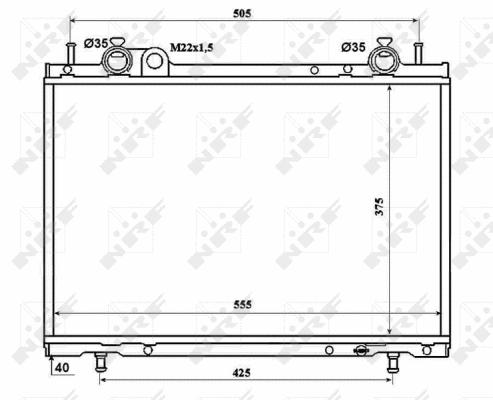 Radiateur, refroidissement du moteur NRF 53201