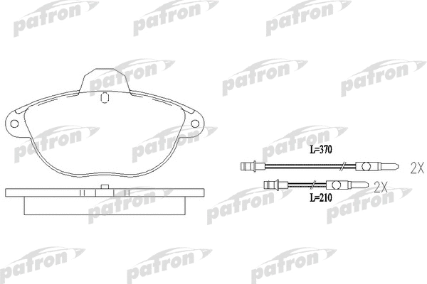 Kit de plaquettes de frein, frein à disque PATRON PBP1069