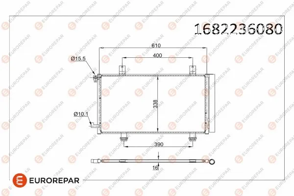 Condenseur, climatisation EUROREPAR 1682236080