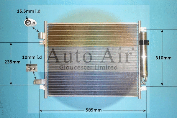 Condenseur, climatisation AUTO AIR GLOUCESTER 16-6237