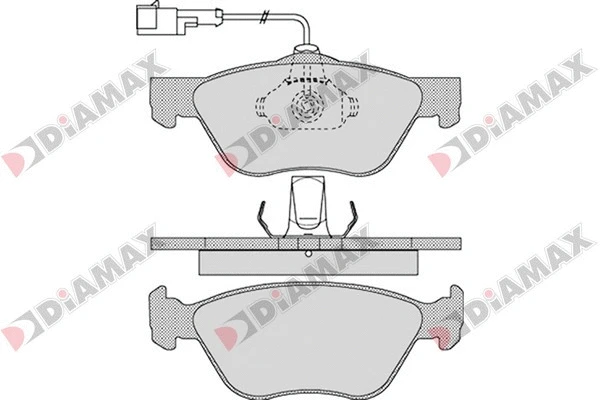 Kit de plaquettes de frein, frein à disque DIAMAX N09322