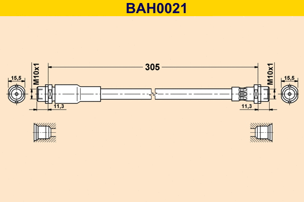 Flexible de frein BARUM BAH0021
