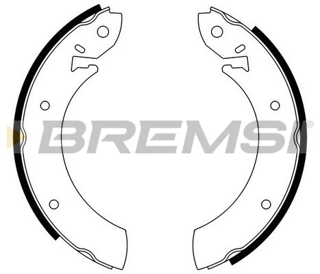 Jeu de mâchoires de frein BREMSI GF0206