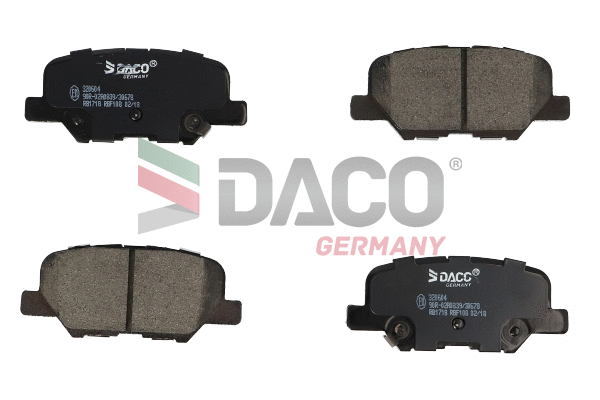 Kit de plaquettes de frein, frein à disque DACO Germany 320604