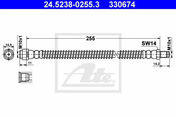 Flexible de frein ATE-APAC 24.5238-0255.3