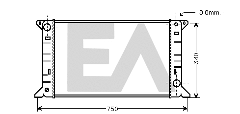 Radiateur, refroidissement du moteur EACLIMA 31R22032